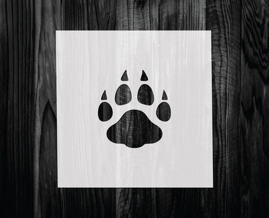 Leopard paw print Stencil, Mylar reusable stencil, Stencil, FAST SHIPPING