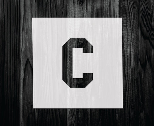 Letter C Stencil, Mylar reusable stencil, Stencil, FAST SHIPPING