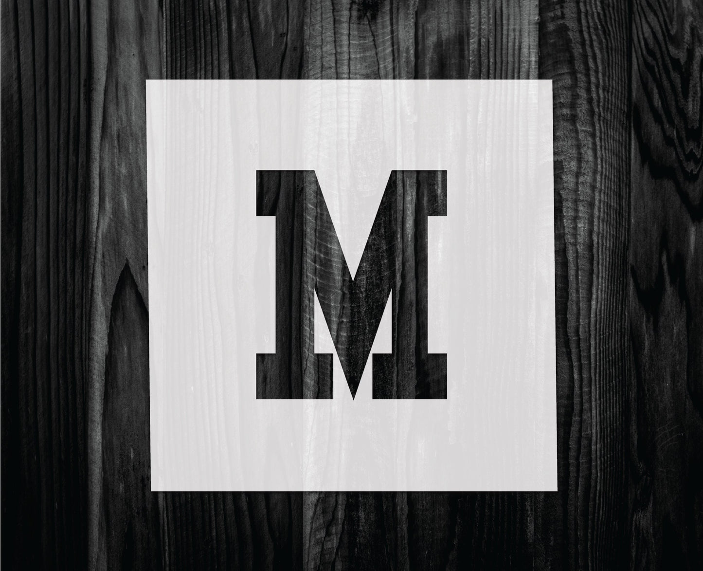 Letter M Stencil, Mylar reusable stencil, Stencil, FAST SHIPPING