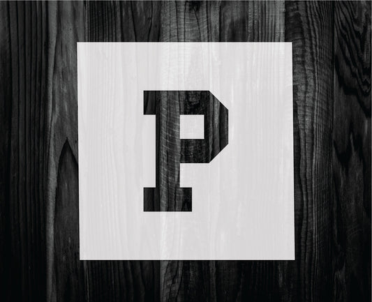 Letter P Stencil, Mylar reusable stencil, Stencil, FAST SHIPPING