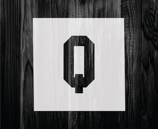 Letter Q Stencil, Mylar reusable stencil, Stencil, FAST SHIPPING