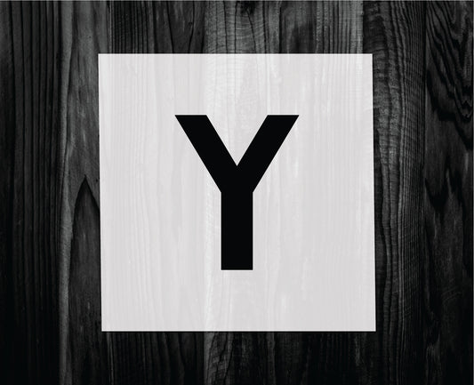 Letter Y Stencil, Mylar reusable stencil, Stencil, FAST SHIPPING