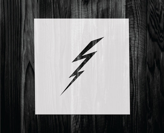 Lightning bolt Stencil, Mylar reusable stencil, Stencil, FAST SHIPPING