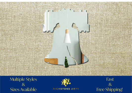 Decorative Liberty Bell Shaped Acrylic Mirror | Many Shapes Available