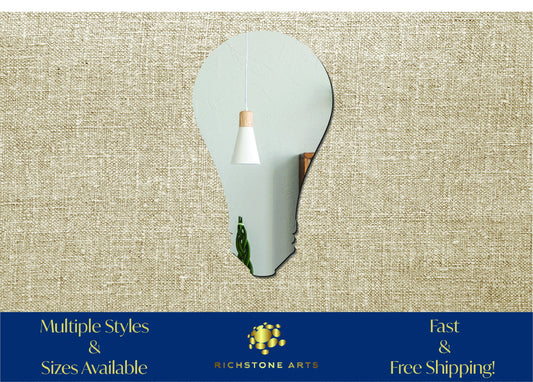 Decorative Lightbulb Shaped Acrylic Mirror | Many Shapes Available