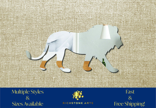 Decorative Lion Shaped Acrylic Mirror | Many Shapes Available