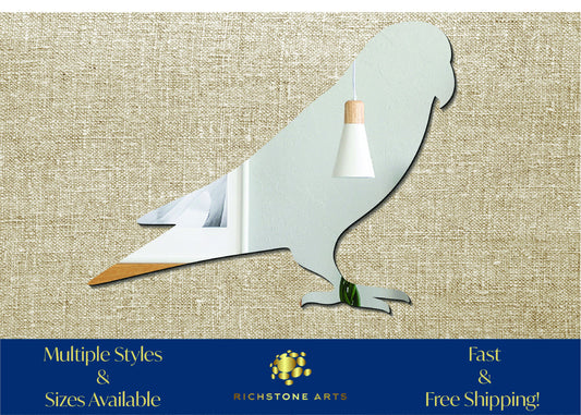 Decorative Love Bird Shaped Acrylic Mirror | Many Shapes Available