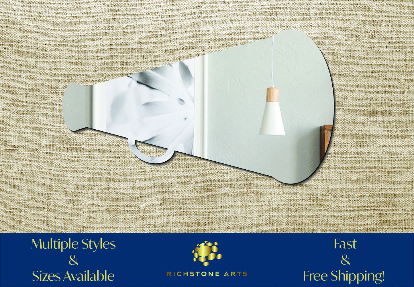 Decorative Megaphone Shaped Acrylic Mirror | Many Shapes Available