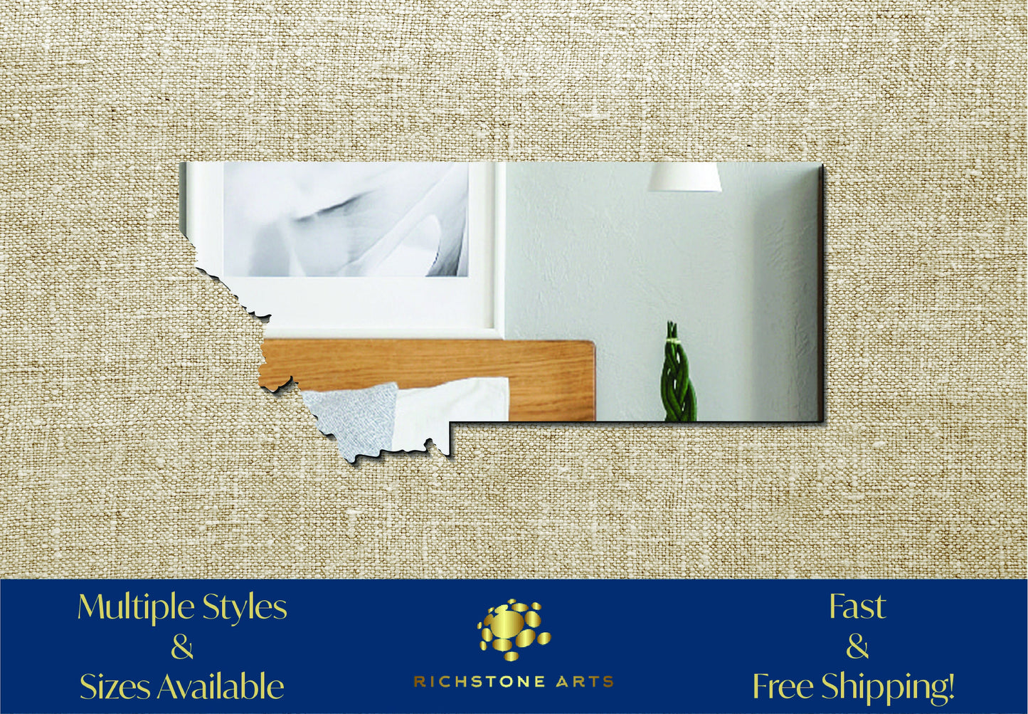 Decorative Montana Shaped Acrylic Mirror | Many Shapes Available