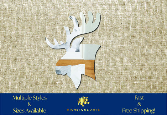 Decorative Moose Head Shaped Acrylic Mirror | Many Shapes Available