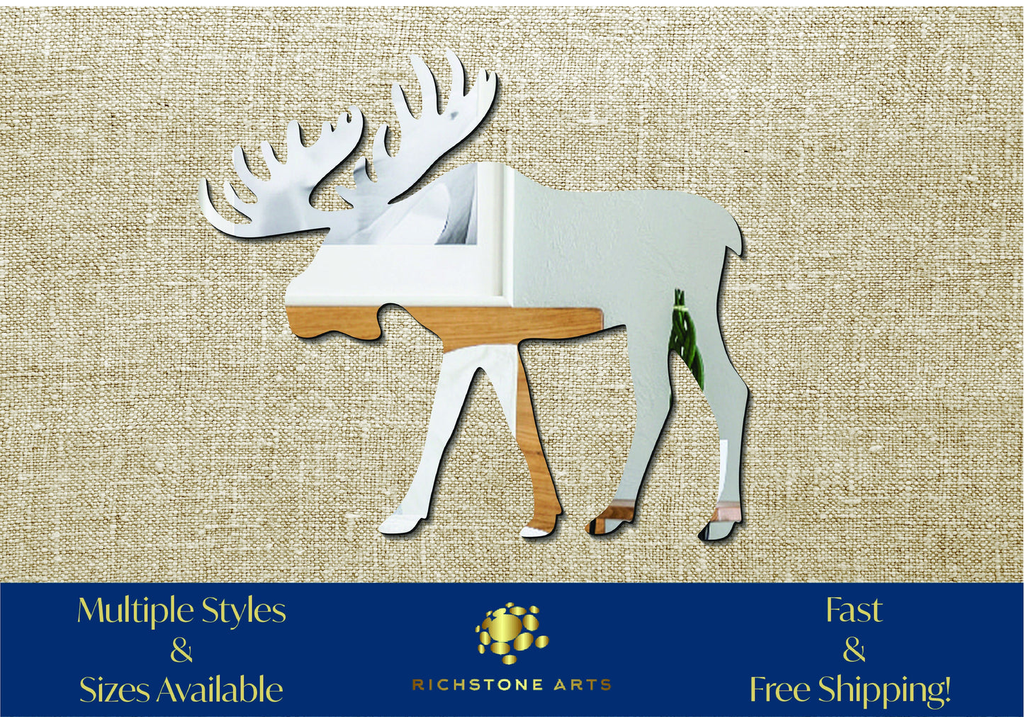 Decorative Moose Shaped Acrylic Mirror | Many Shapes Available