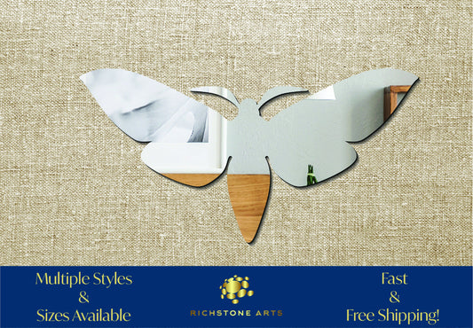 Decorative Moth Shaped Acrylic Mirror | Many Shapes Available