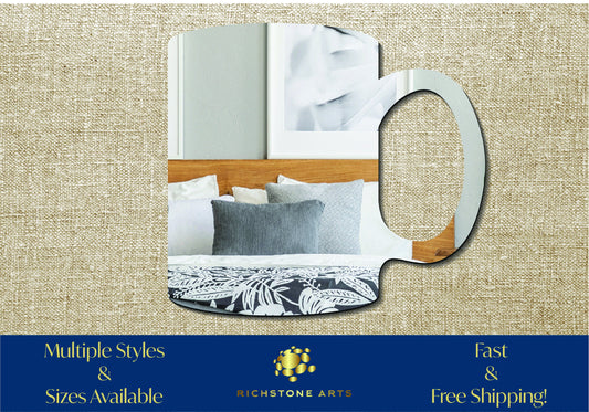 Decorative Mug Shaped Acrylic Mirror | Many Shapes Available