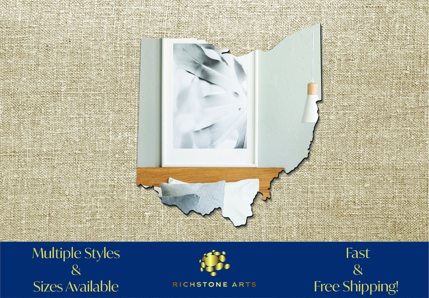 Decorative Ohio Shaped Acrylic Mirror | Many Shapes Available