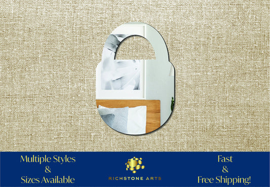 Decorative Padlock Shaped Acrylic Mirror | Many Shapes Available