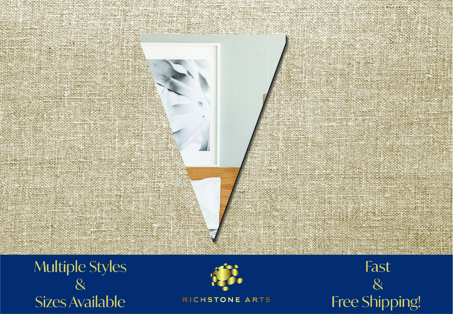 Decorative Pennant Shaped Acrylic Mirror | Many Shapes Available