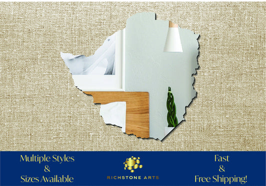 Decorative Zimbabwe Shaped Acrylic Mirror | Many Shapes Available