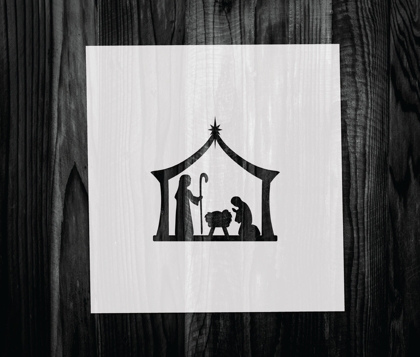 Nativity Stencil, Mylar reusable stencil, Stencil, FAST SHIPPING