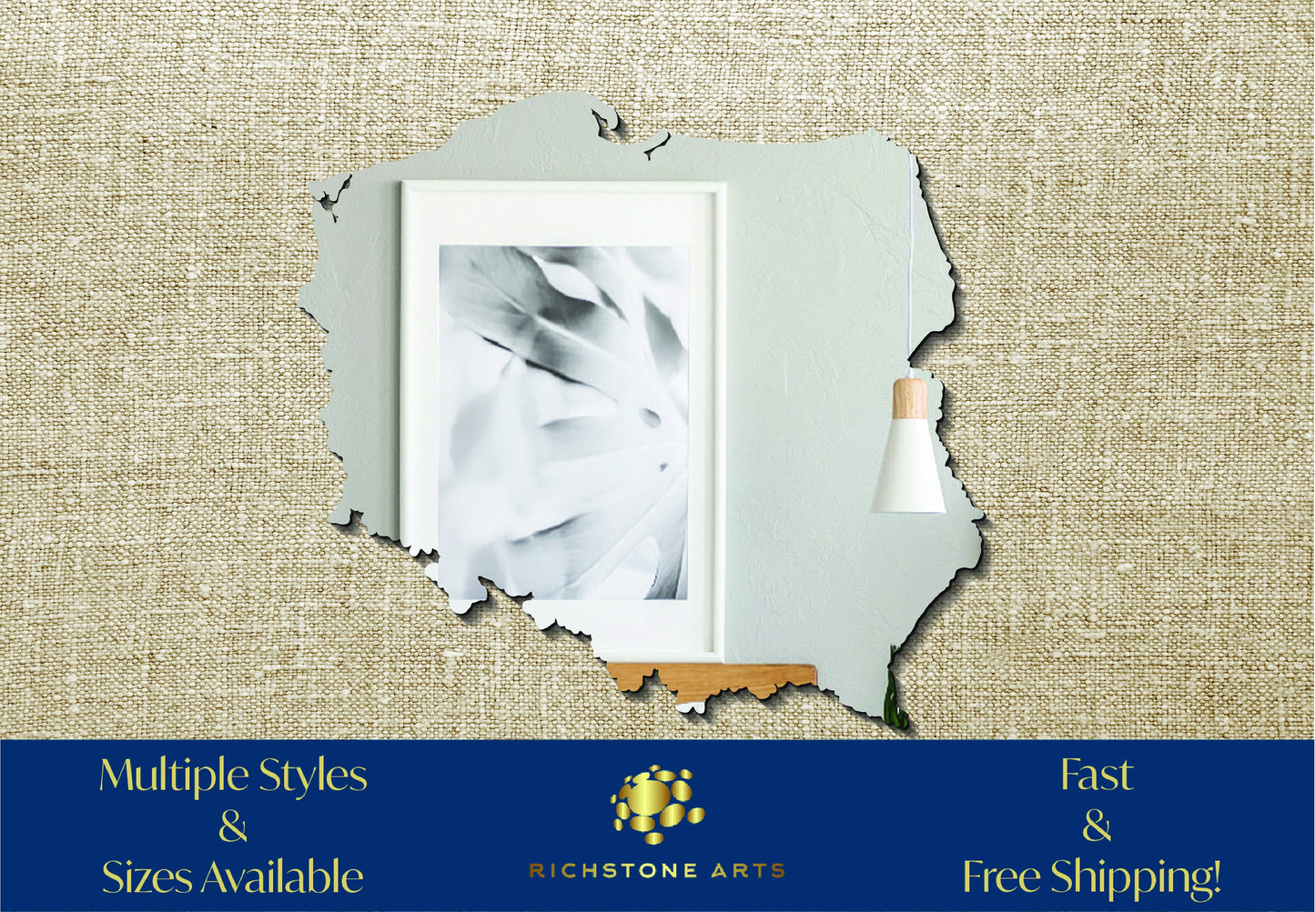 Decorative Poland Shaped Acrylic Mirror | Many Shapes Available