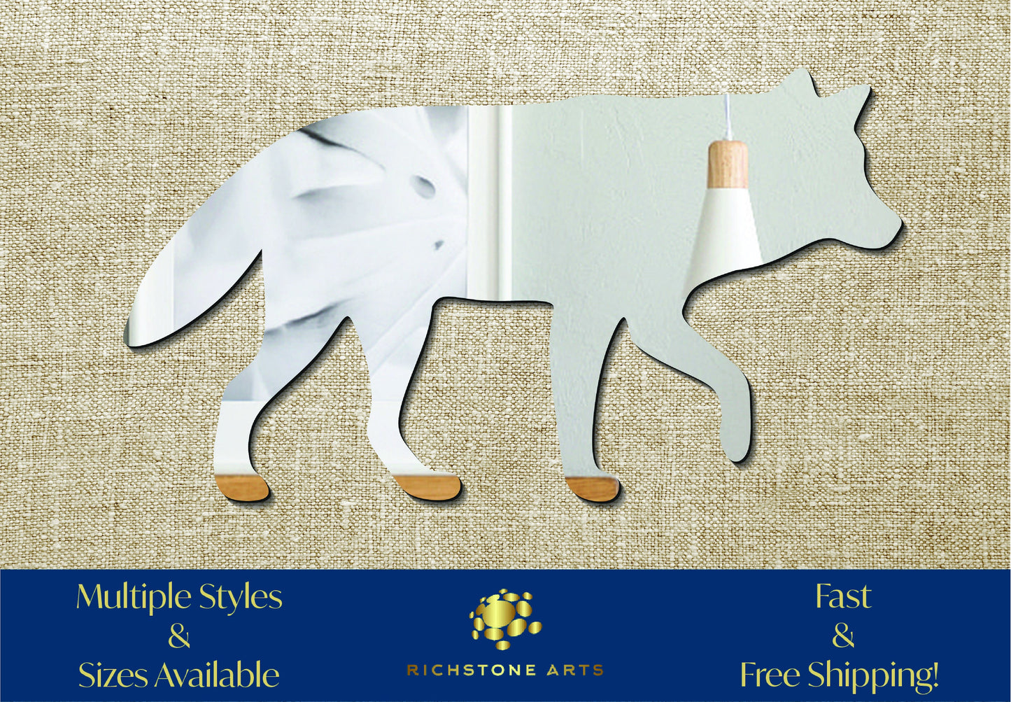 Decorative Wolf Shaped Acrylic Mirror | Many Shapes Available