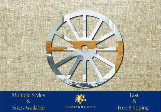 Decorative Wheel Shaped Acrylic Mirror | Many Shapes Available