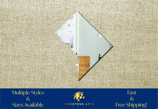 Decorative Washington DC Shaped Acrylic Mirror | Many Shapes Available