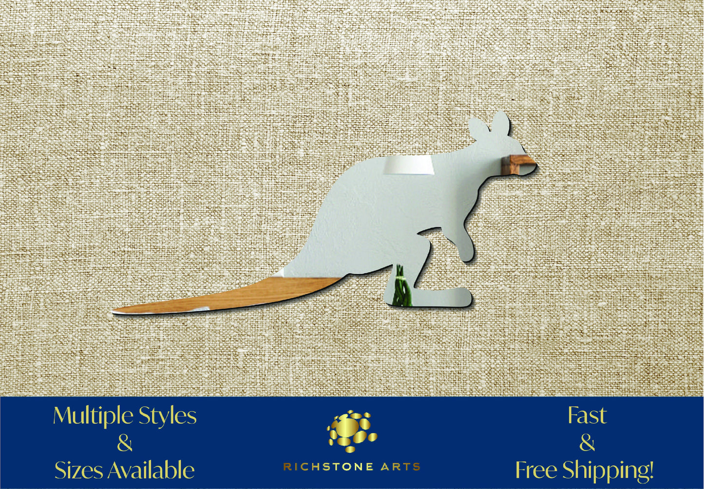 Decorative Wallaby Shaped Acrylic Mirror | Many Shapes Available