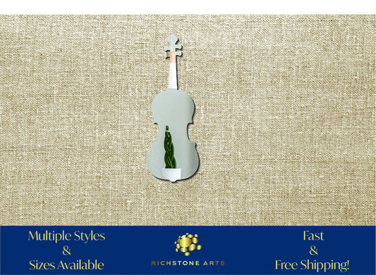 Decorative Violin Shaped Acrylic Mirror | Many Shapes Available