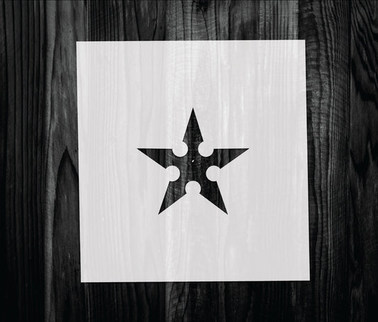 Ninja Star Stencil, Mylar reusable stencil, Stencil, FAST SHIPPING