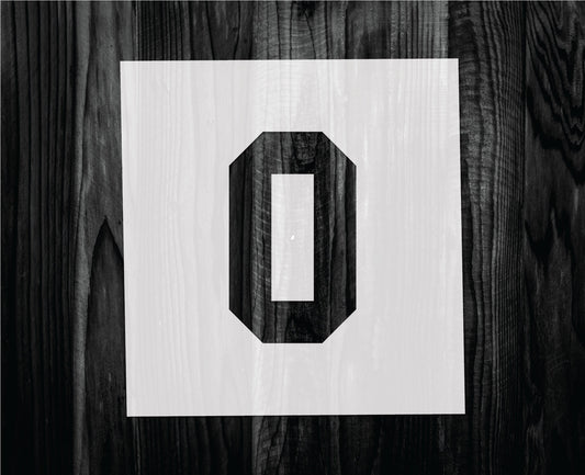 Number 0 Stencil, Mylar reusable stencil, Stencil, FAST SHIPPING