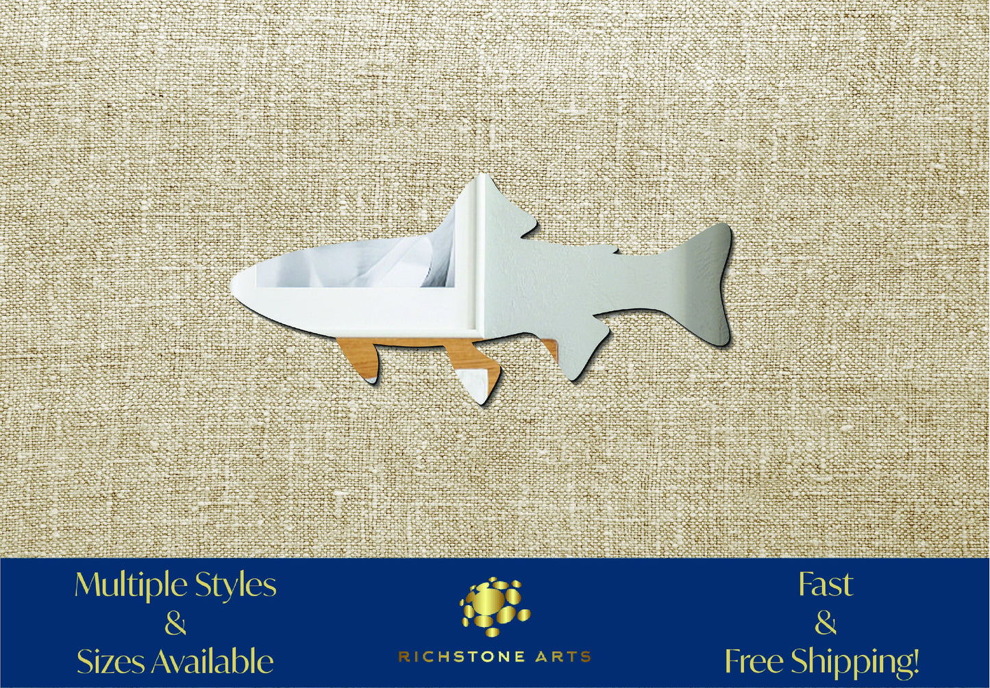 Decorative Trout Shaped Acrylic Mirror | Many Shapes Available