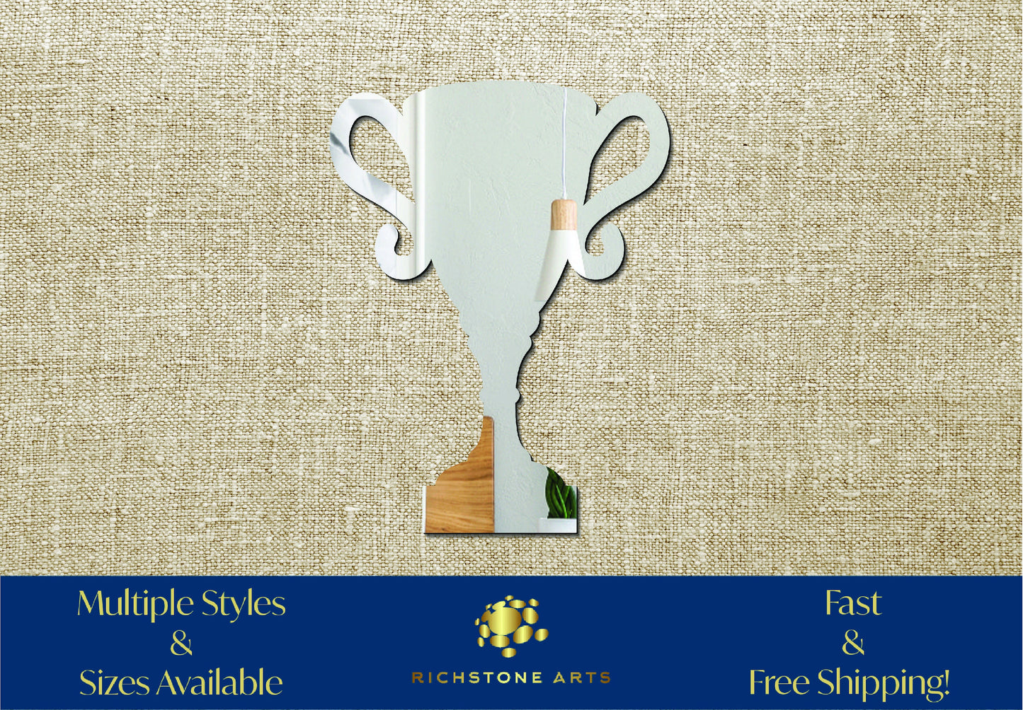 Decorative Trophy Shaped Acrylic Mirror | Many Shapes Available