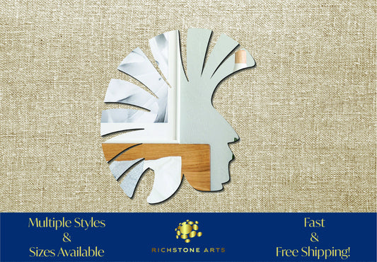 Decorative Trojan Head Shaped Acrylic Mirror | Many Shapes Available