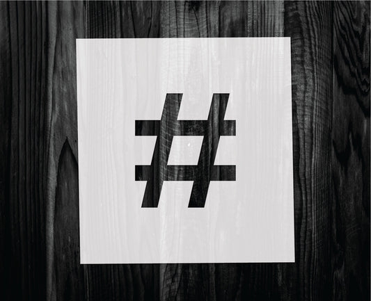 Number Sign Stencil, Mylar reusable stencil, Stencil, FAST SHIPPING