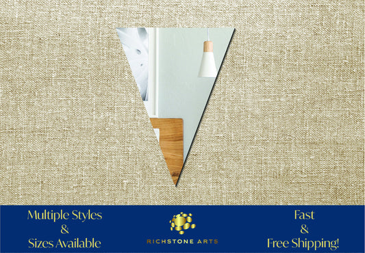 Decorative Triangle Bunting Shaped Acrylic Mirror | Many Shapes Available