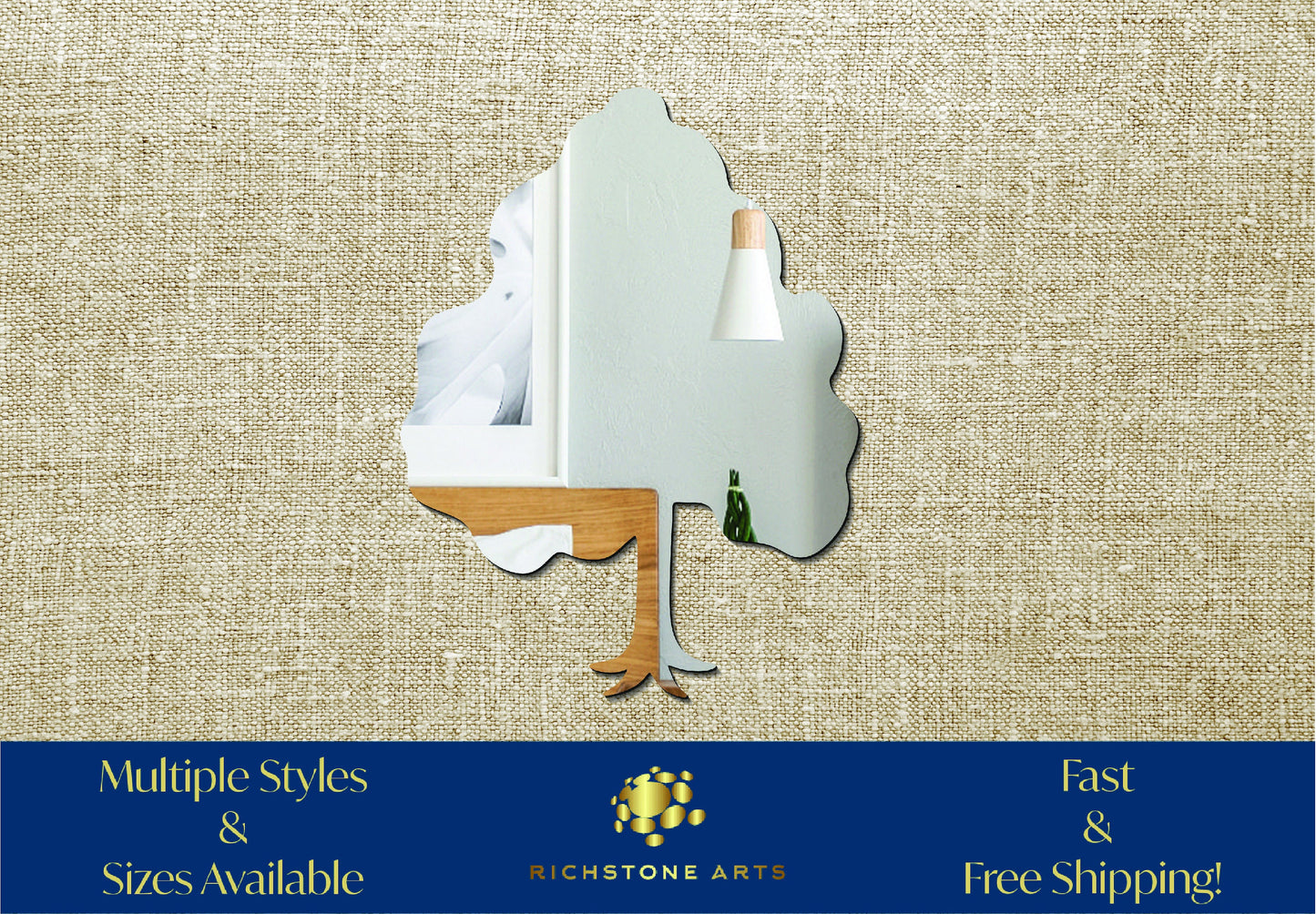 Decorative Tree Shaped Acrylic Mirror | Many Shapes Available