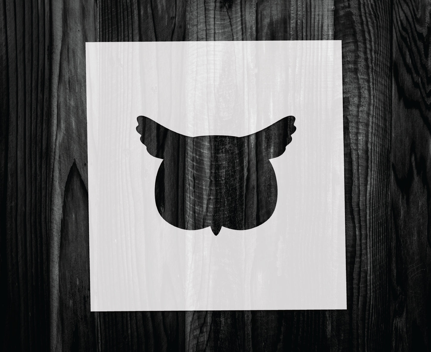 Owl Head Stencil, Mylar reusable stencil, Stencil, FAST SHIPPING