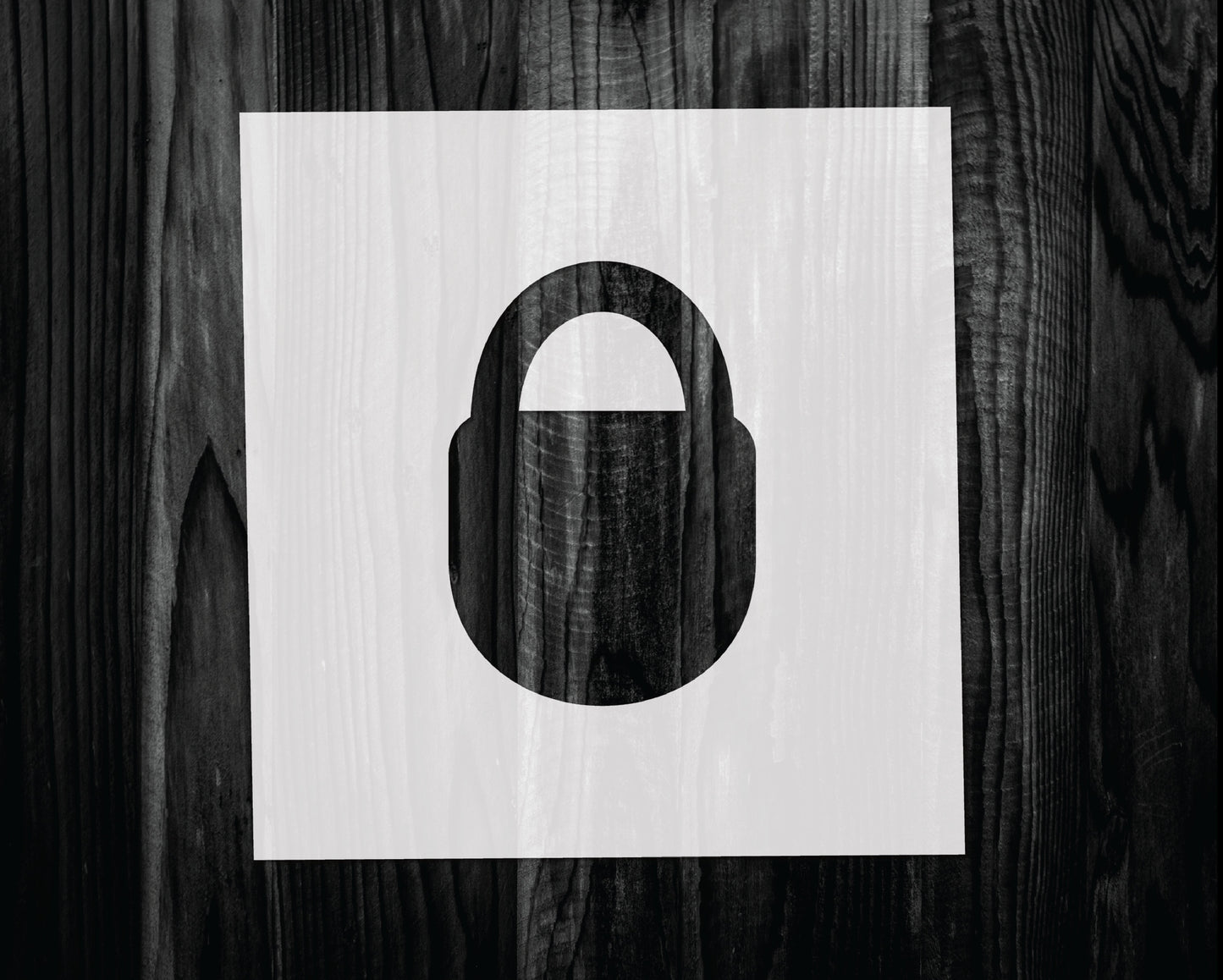 Padlock Stencil, Mylar reusable stencil, Stencil, FAST SHIPPING