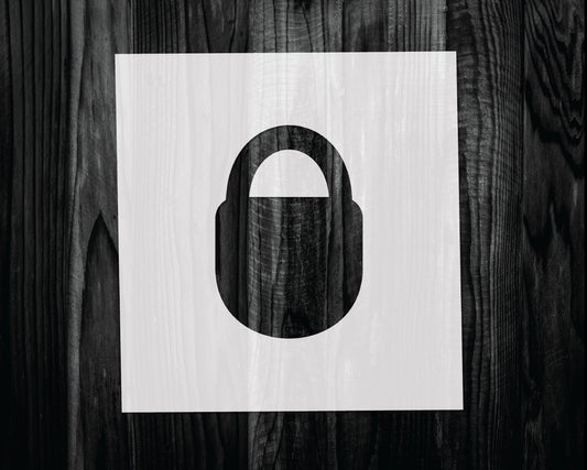 Padlock Stencil, Mylar reusable stencil, Stencil, FAST SHIPPING