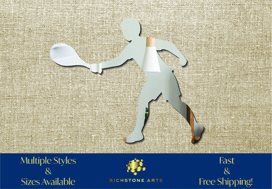 Decorative Tennis Player Shaped Acrylic Mirror | Many Shapes Available