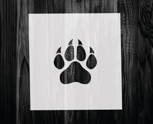 Panther Paw Print Stencil, Mylar reusable stencil, Stencil, FAST SHIPPING