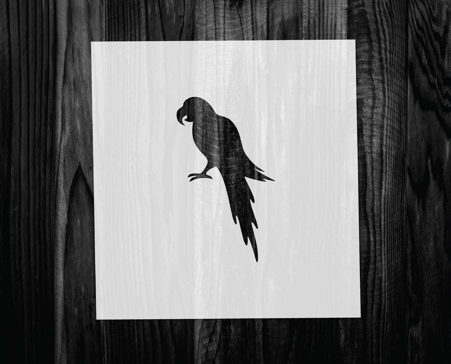 Parrot Stencil, Mylar reusable stencil, Stencil, FAST SHIPPING