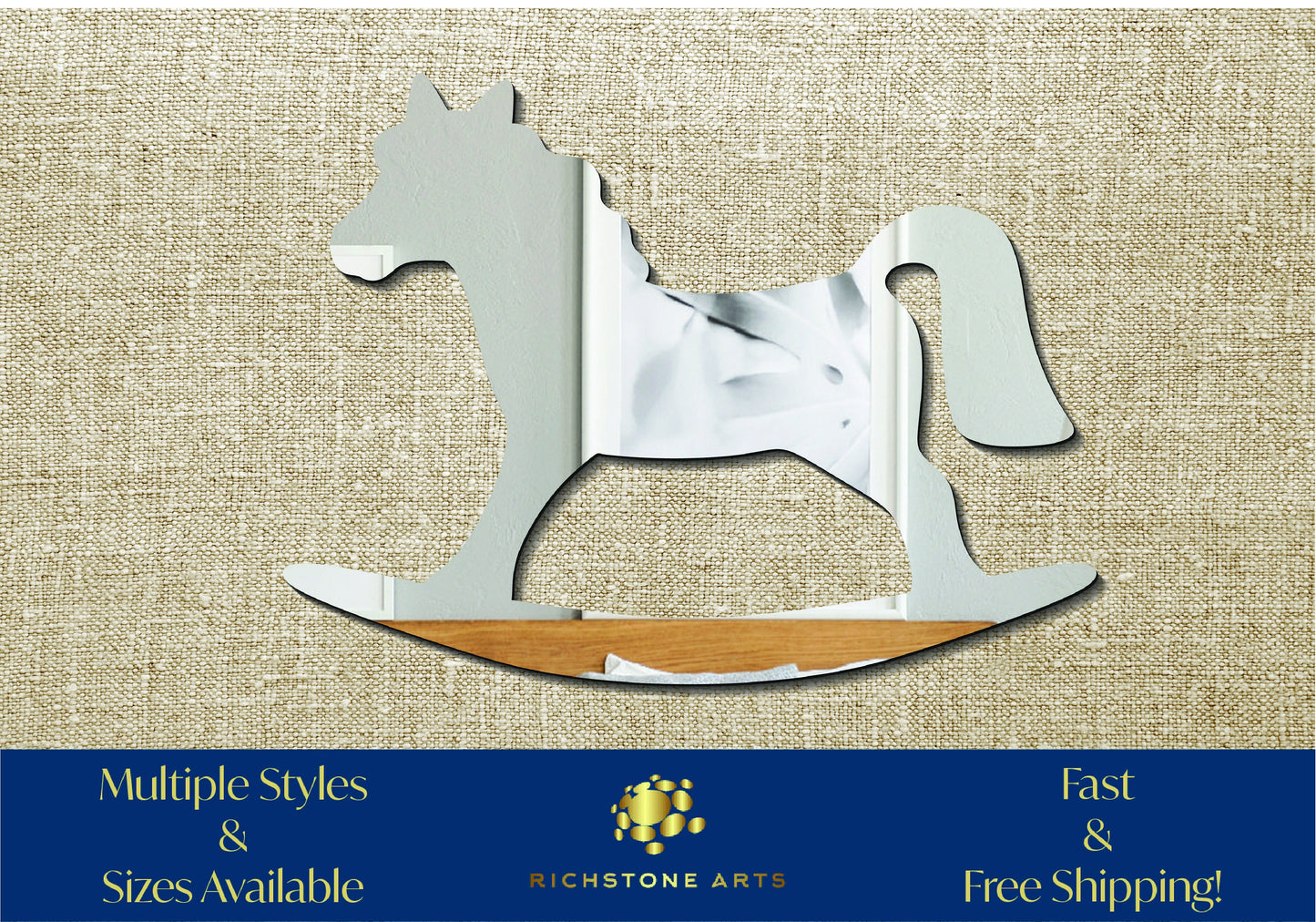 Decoration Rocking Horse Shaped Acrylic Mirror | Many Shapes Available