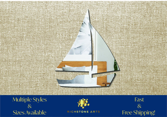 Decoration Sailboat Shaped Acrylic Mirror | Many Shapes Available