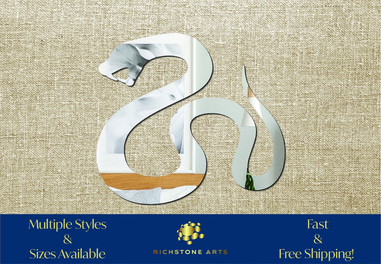 Decoration Serpent Shaped Acrylic Mirror | Many Shapes Available