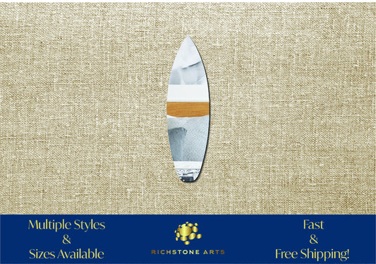 Decoration Surfboard Shaped Acrylic Mirror | Many Shapes Available