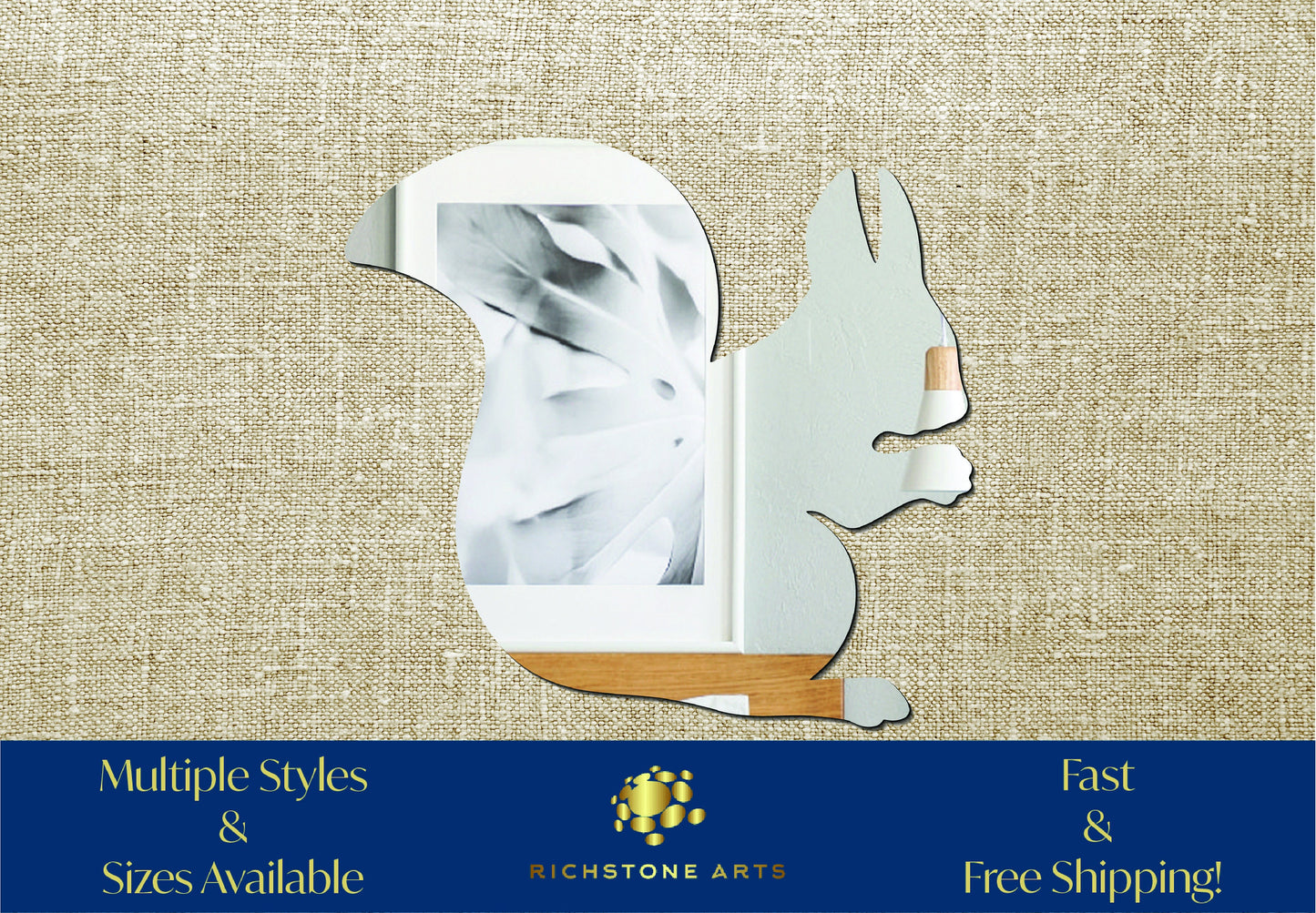 Decoration Squirrel Shaped Acrylic Mirror | Many Shapes Available