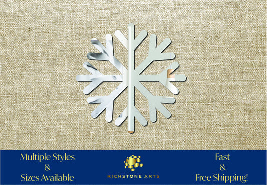 Decoration Simple Snowflake Shaped Acrylic Mirror | Many Shapes Available