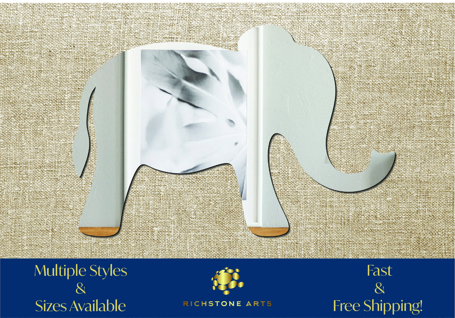 Decoration Simple Elephant Shaped Acrylic Mirror | Many Shapes Available