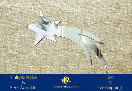 Decoration Shooting Star Shaped Acrylic Mirror | Many Shapes Available